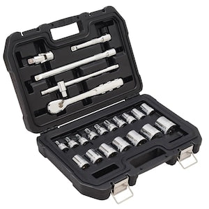 DEWALT 1/2-inch Drive Metric Socket Set with Ratchet (22-Piece)