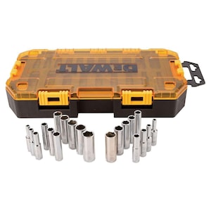 DEWALT 1/4-inch Drive Deep Combination Socket Set (20 Piece)