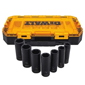 DEWALT 1/2-inch Drive SAE Deep Impact Socket Set (7-Piece)