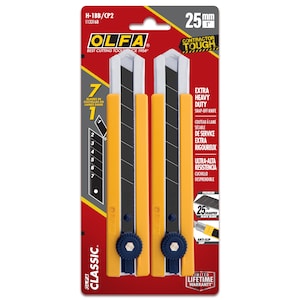 Olfa 25mm Snap-Off Utility Knife, 2 pack