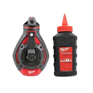 Milwaukee Tool 100-ft Bold Line Chalk Reel Kit with Red Chalk