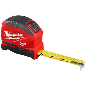 Milwaukee Tool 25-Foot Compact Autolock Tape Measure with 12 ft. Reach