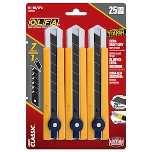 Olfa 25mm Snap-Off Utility Knife (3-Pack)