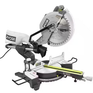 RYOBI 15 Amp 12-Inch Corded Sliding Compound Miter Saw with LED