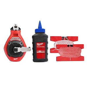 Milwaukee Tool 100 ft. Aluminum Chalk Reel Kit with Blue Chalk and Bonus