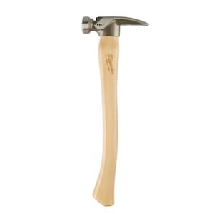 Milwaukee Tool 19oz Smooth Face Hickory Wood Framing Hammer