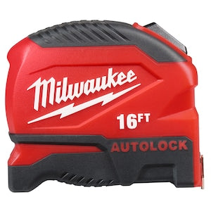 Milwaukee Tool 16 ft. Compact Autolock Tape Measure with 12 ft. Reach