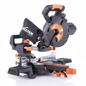 Evolution Power Tools 10 Amp 7 1/4 in. Sliding Compound Miter Saw w/Multi-Materi