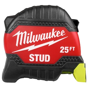 Milwaukee Tool 25 ft. x 1.3 -inch Gen II STUD Tape Measure with 17 ft. Re