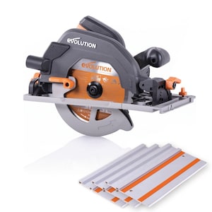 Evolution Power Tools 15 Amp 7-1/4 in. Circular Track Saw Kit w/ Multi-Material