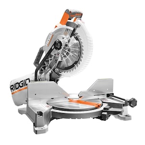 RIDGID 15-Amp 10-inch Dual Mitre Saw with LED Cut Line Indicator