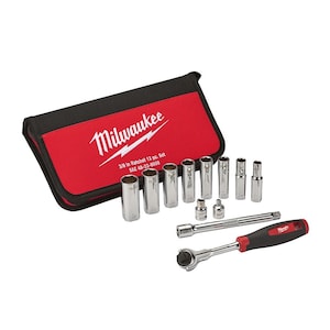 Milwaukee Tool 3/8 -inch Drive SAE Socket Set (12-Piece)