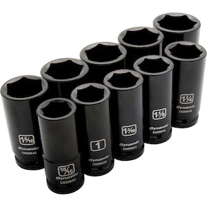 DYNAMIC TOOLS 3/4 inch Drive 10 Piece 6 Point, Deep Length, Impact SAE S