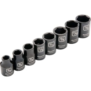 DYNAMIC TOOLS 3/8 inch Drive 8 Piece 6 Point SAE, Standard Impact Socket