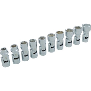 DYNAMIC TOOLS 3/8 inch Drive 10 Piece 6 Point Metric, Universal Joint So