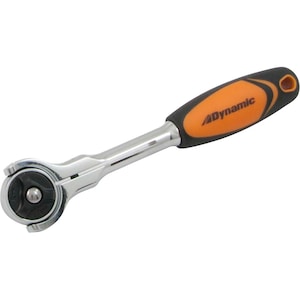 DYNAMIC TOOLS 1/4 inch Drive Swivel Head 72 Tooth Ratchet, Chrome Finish