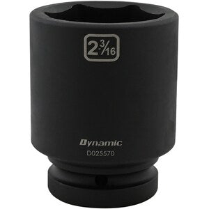 DYNAMIC TOOLS 2-3/16 inch X 1 inch Drive, 6 Point Deep Length, Impact So