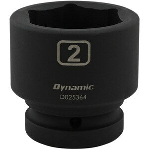 DYNAMIC TOOLS 2 inch X 1 inch Drive, 6 Point Standard Length, Impact Soc