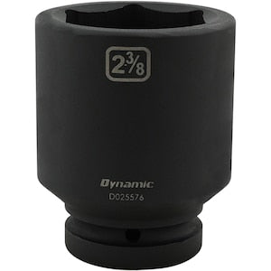 DYNAMIC TOOLS 2-3/8 inch X 1 inch Drive, 6 Point Deep Length, Impact Soc