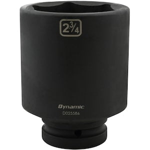 DYNAMIC TOOLS 2-3/4 inch X 1 inch Drive, 6 Point Deep Length, Impact Soc