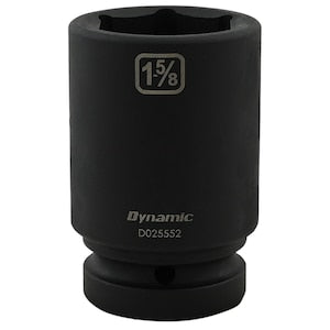 DYNAMIC TOOLS 1-5/8 inch X 1 inch Drive, 6 Point Deep Length, Impact Soc