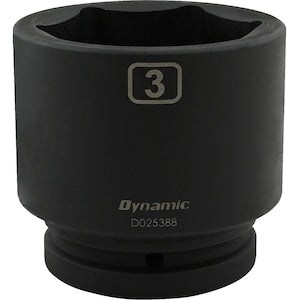 DYNAMIC TOOLS 3 inch X 1 inch Drive, 6 Point Standard Length, Impact Soc