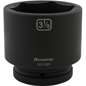 DYNAMIC TOOLS 3-1/8 inch X 1 inch Drive, 6 Point Standard Length, Impact