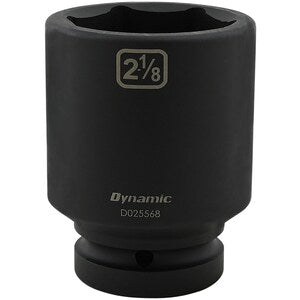 DYNAMIC TOOLS 2-1/8 inch X 1 inch Drive, 6 Point Deep Length, Impact Soc