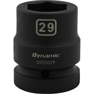 DYNAMIC TOOLS 29MM X 1 inch Drive, 6 Point Standard Length, Impact Socke