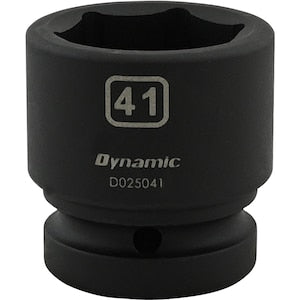 DYNAMIC TOOLS 41MM X 1 inch Drive, 6 Point Standard Length, Impact Socke