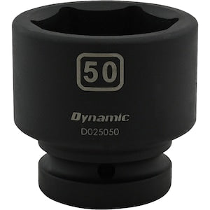 DYNAMIC TOOLS 50MM X 1 inch Drive, 6 Point Standard Length, Impact Socke