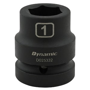 DYNAMIC TOOLS 1 inch X 1 inch Drive, 6 Point Standard Length, Impact Soc