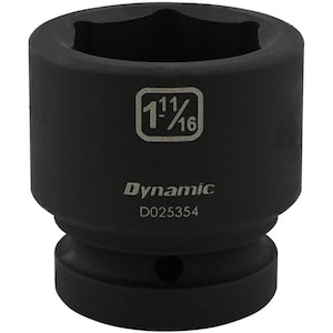 DYNAMIC TOOLS 1-11/16 inch X 1 inch Drive, 6 Point Standard Length, Impa
