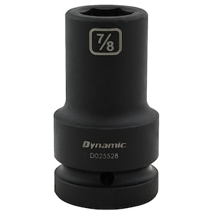 DYNAMIC TOOLS 7/8 inch X 1 inch Drive, 6 Point Deep Length, Impact Socke