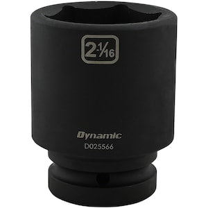 DYNAMIC TOOLS 2-1/16 inch X 1 inch Drive, 6 Point Deep Length, Impact So