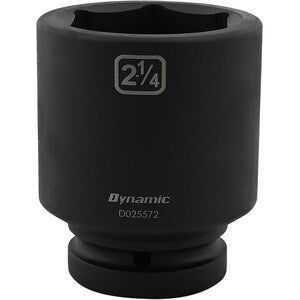 DYNAMIC TOOLS 2-1/4 inch X 1 inch Drive, 6 Point Deep Length, Impact Soc