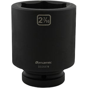 DYNAMIC TOOLS 2-7/16 inch X 1 inch Drive, 6 Point Deep Length, Impact So