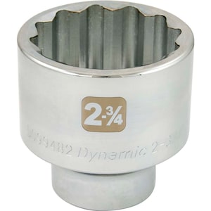 DYNAMIC TOOLS 2-3/4 inch X 1 inch Drive, 12 Point Standard Length, Chrom