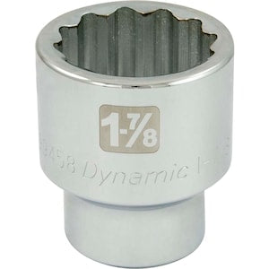 DYNAMIC TOOLS 1-7/8 inch X 1 inch Drive, 12 Point Standard Length, Chrom