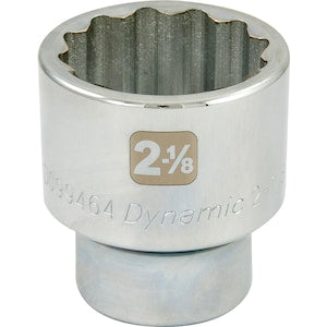 DYNAMIC TOOLS 2-1/8 inch X 1 inch Drive, 12 Point Standard Length, Chrom
