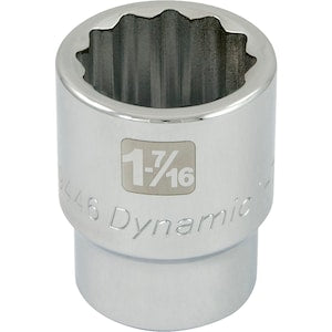 DYNAMIC TOOLS 1-7/16 inch X 1 inch Drive, 12 Point Standard Length, Chro