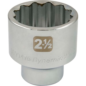 DYNAMIC TOOLS 2-1/2 inch X 1 inch Drive, 12 Point Standard Length, Chrom