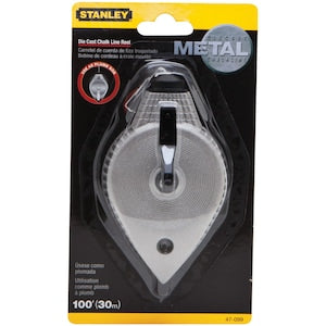 STANLEY 30 ft./10 m Die Cast Chalk Line Reel