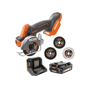 RIDGID 18V SubCompact Brushless 3 in. Multi-Material Saw Kit with