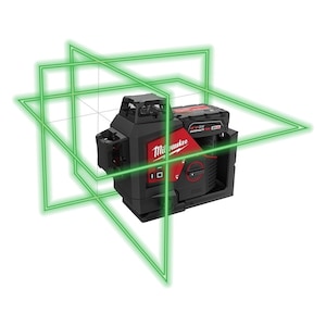 Milwaukee Tool M12 12V Lithium-Ion Green 125 ft. 3-Plane Laser Level Kit