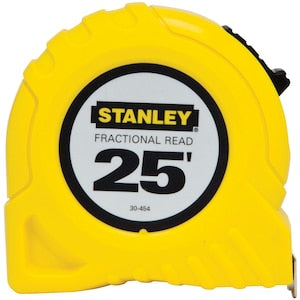 STANLEY 25 ft. Fractional Read Tape Measure