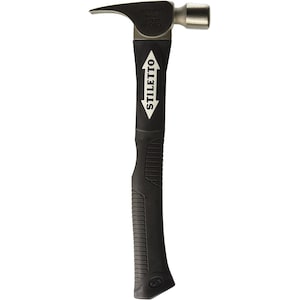 Stiletto 10 oz Titanium Smooth Face Hammer with 14.5 -inch Hybrid F