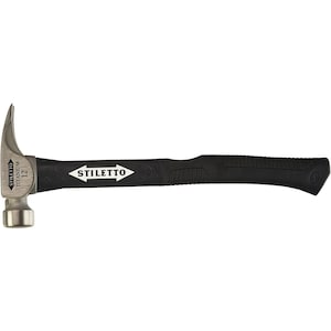 Stiletto 12 oz Titanium Smooth Face Hammer with 18 -inch Hybrid Fib