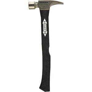 Stiletto 14 oz Titanium Smooth Face Hammer with 18 -inch Hybrid Fib