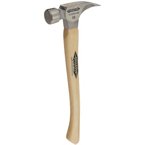 Stiletto 16 oz Titanium Milled Face Hammer with 18 -inch Curved Hic